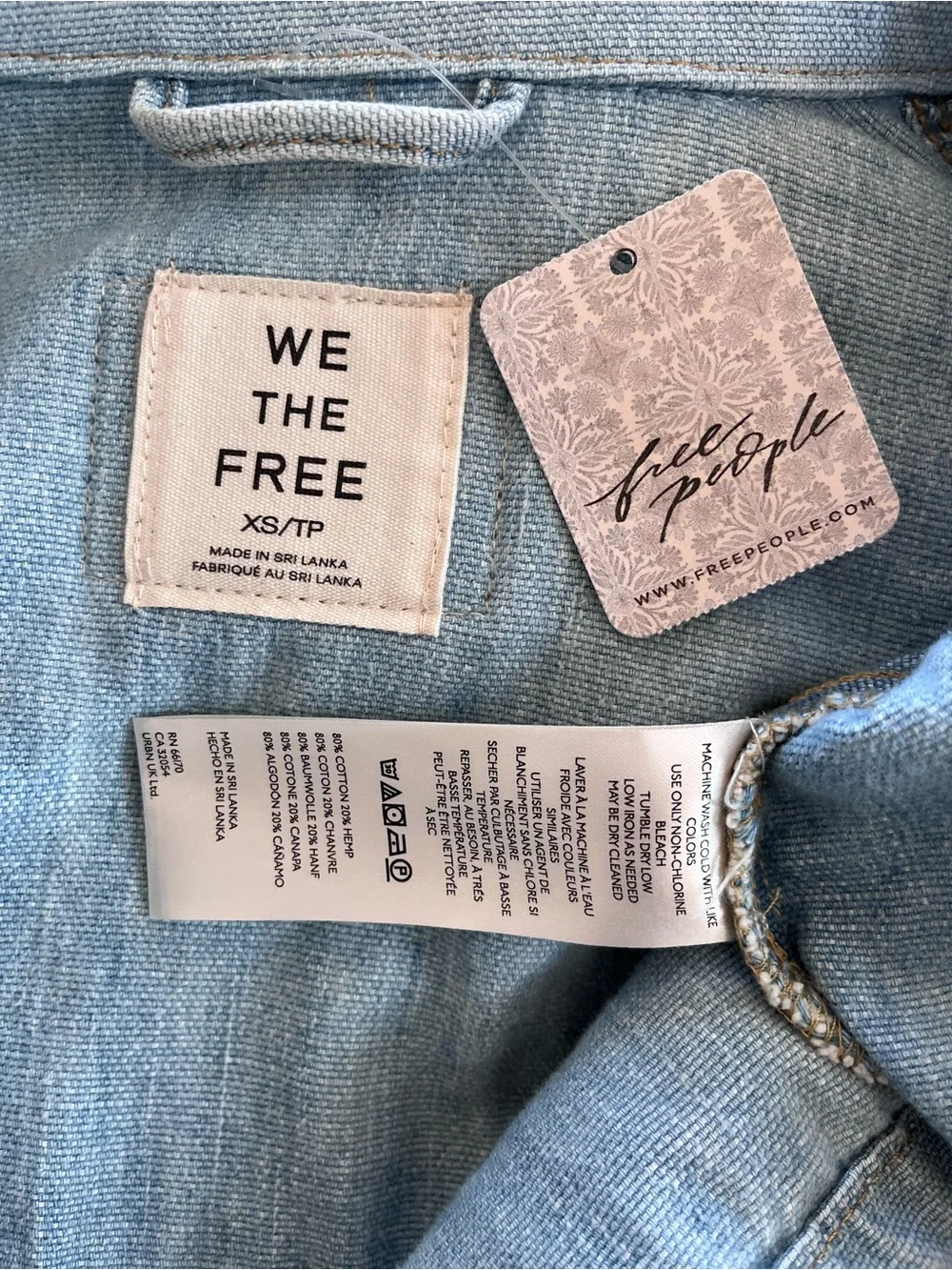 🤍 nwt | we the free | lemon oversized denim jacket - Picture 5 of 5